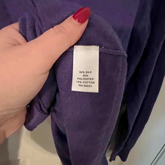Banana Republic Purple Cardigan - Large - Picture 5 of 6